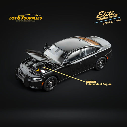 (Pre-Order) Elite Collectibles Dodge Warhorse Unmarked Police Interceptor Black 1:64 - for just $37.99! 