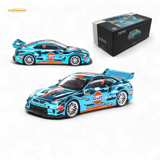 Demon King Auto LBWK Nissan GT-R R35 Chrome Gulf 1:64 - for just $44.99! 