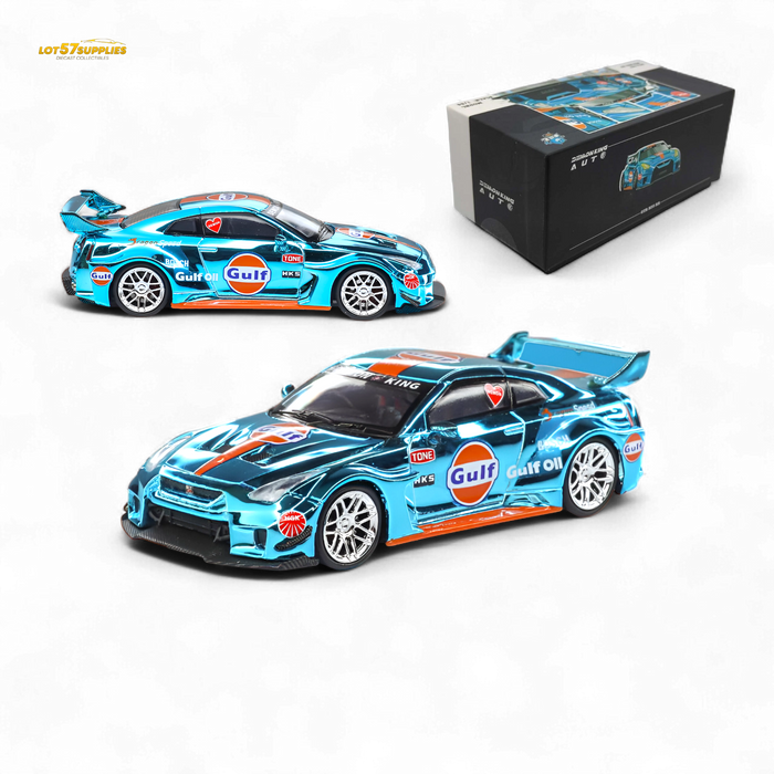 Demon King Auto LBWK Nissan GT-R R35 Chrome Gulf 1:64 - for just $44.99! 