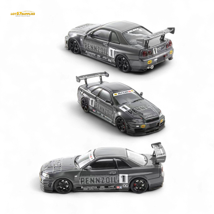 Fast Speed FS 1:64 Skyline GT-R R34 Nismo Z-Tune Pennzoil #1 – Grey (Foshan AIT Exhibition Edition) - for just $34.99! 