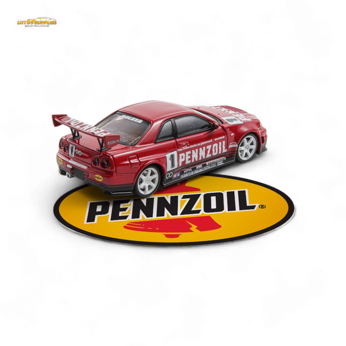 Fast Speed FS 1:64 Skyline GT-R R34 Nismo Z-Tune Pennzoil #1 – Red (Foshan AIT Exhibition Edition) - for just $34.99! 