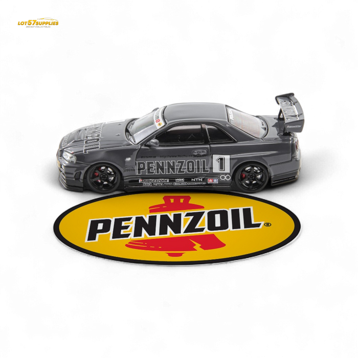 Fast Speed FS 1:64 Skyline GT-R R34 Nismo Z-Tune Pennzoil #1 – Grey (Foshan AIT Exhibition Edition) - for just $34.99! 