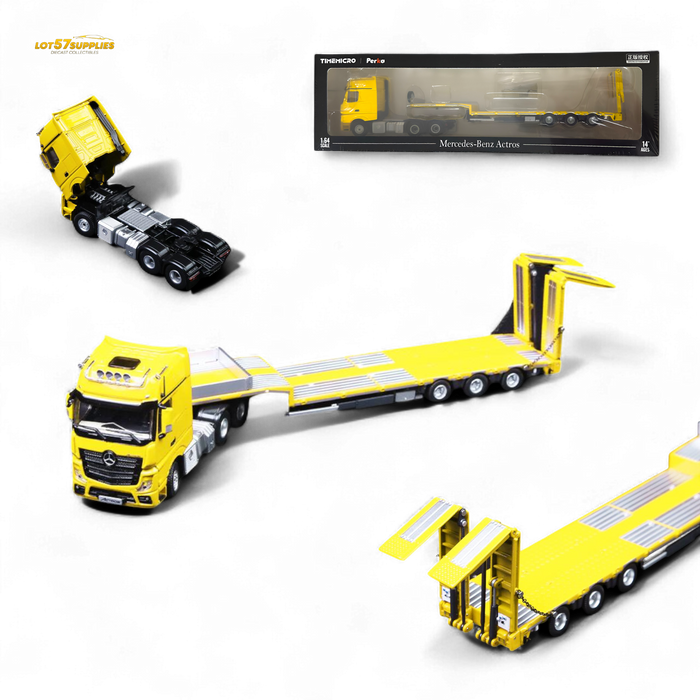 TimeMicro & Perka BENZ FLATBED TRANSPORT VEHICLE - Yellow 1/64 - for just $104.99! 