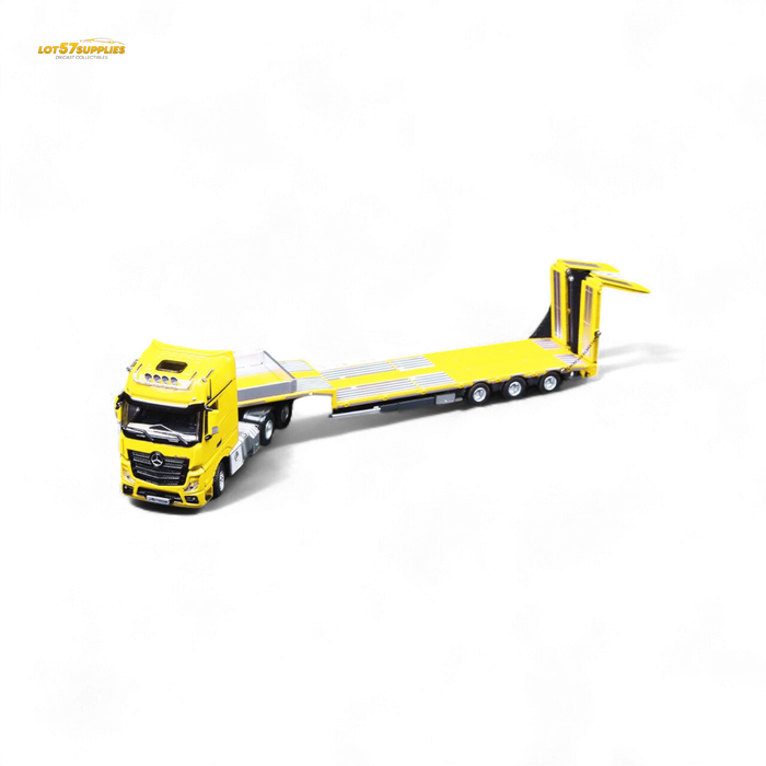 TimeMicro & Perka BENZ FLATBED TRANSPORT VEHICLE - Yellow 1/64 - for just $104.99! 