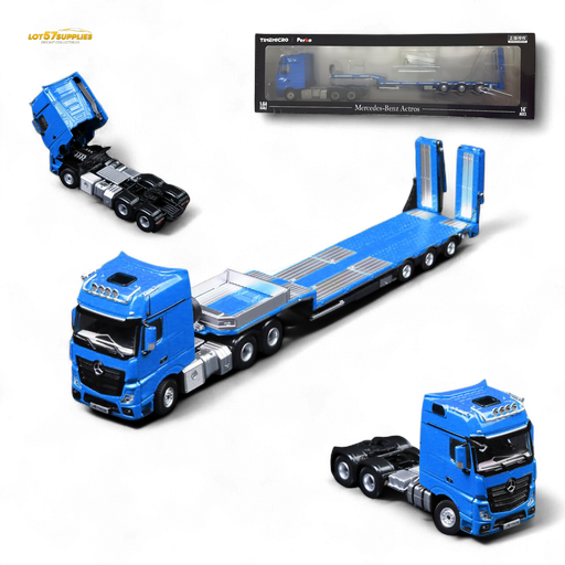 TimeMicro & Perka BENZ FLATBED TRANSPORT VEHICLE - Blue 1:64 - for just $104.99! 