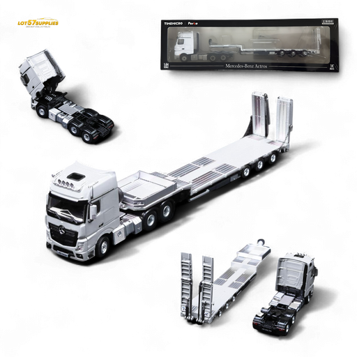 TimeMicro & Perka BENZ FLATBED TRANSPORT VEHICLE - White 1:64 - for just $104.99! 