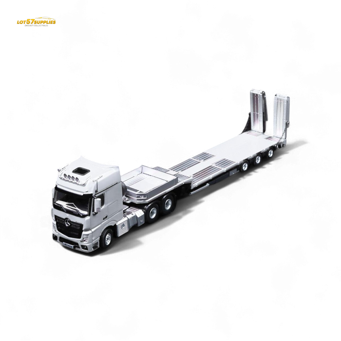 TimeMicro & Perka BENZ FLATBED TRANSPORT VEHICLE - White 1:64 - for just $104.99! 