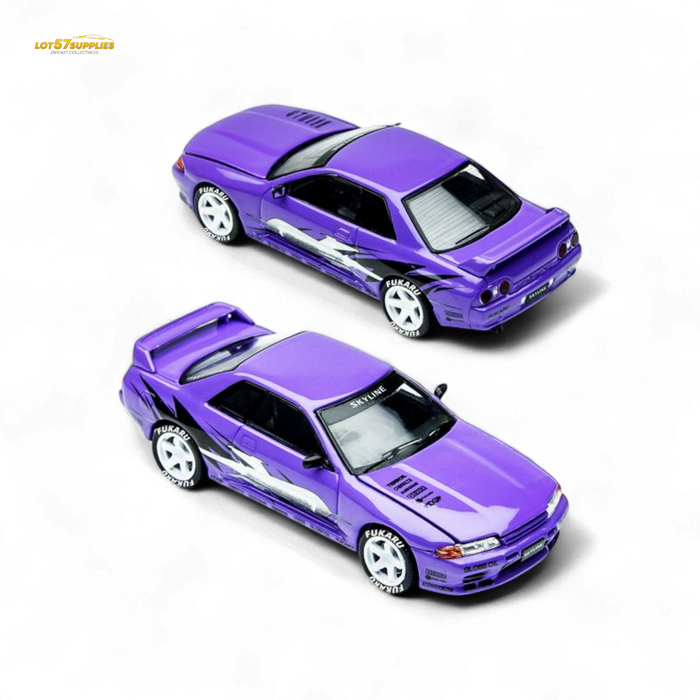 (Pre-Order) TimeMicro Skyline GT-R R32 Los Santos Drift - Purple 1/64 - for just $36.99! 