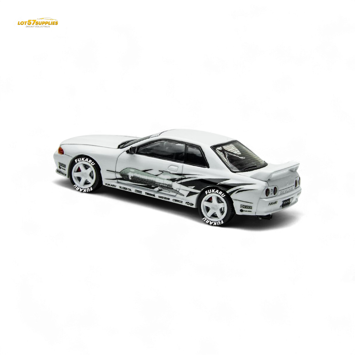 (Pre-Order) TimeMicro Skyline GT-R R32 Los Santos Drift - White 1/64 - for just $36.99! 