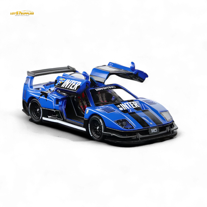 Demon King Auto F40 LB-Works Wide-Body Gull Wing Gate Modified - Inter Milan Livery 1:64 - for just $44.99! 