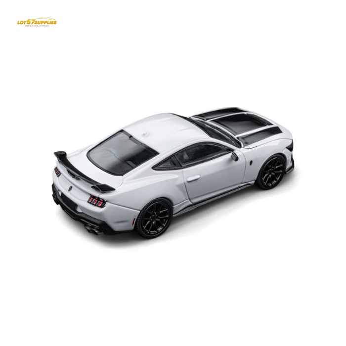 (Pre-Order) DCM Mustang Dark Horse - Crystal White - Black Wheels 1:64 - for just $34.99! 