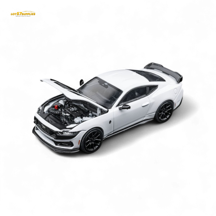 (Pre-Order) DCM Mustang Dark Horse - Crystal White - Black Wheels 1:64 - for just $34.99! 