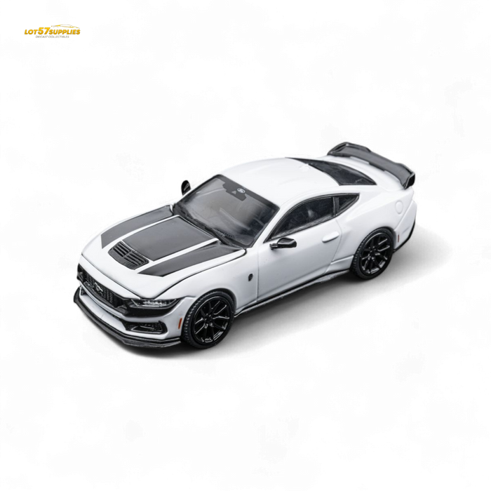 (Pre-Order) DCM Mustang Dark Horse - Crystal White - Black Wheels 1:64 - for just $34.99! 