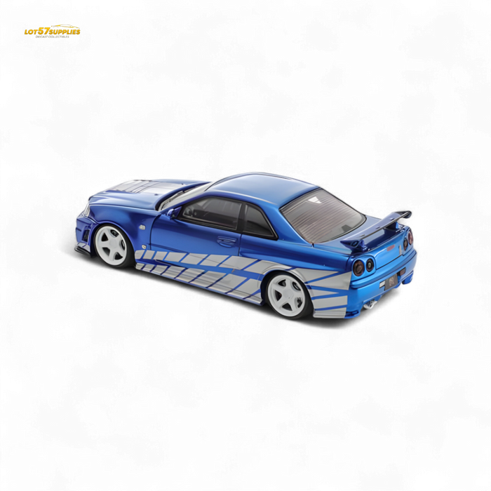 Fast Speed Skyline GT-R R34 Nismo Z-Tune Blue 1:64 - for just $36.99! 