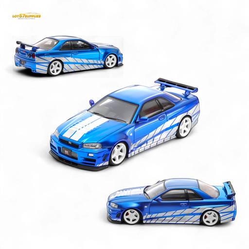 Fast Speed Skyline GT-R R34 Nismo Z-Tune Blue 1:64 - for just $36.99! 