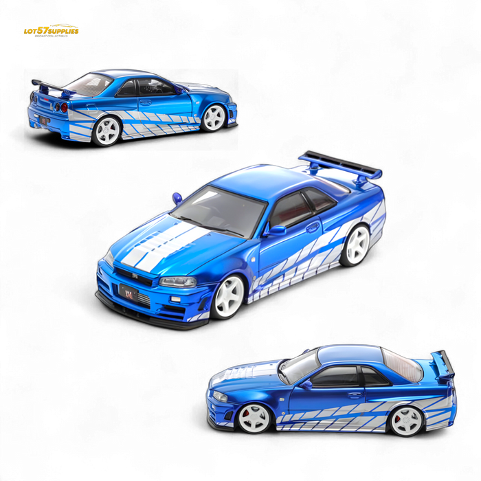 Fast Speed Skyline GT-R R34 Nismo Z-Tune Blue 1:64 - for just $36.99! 