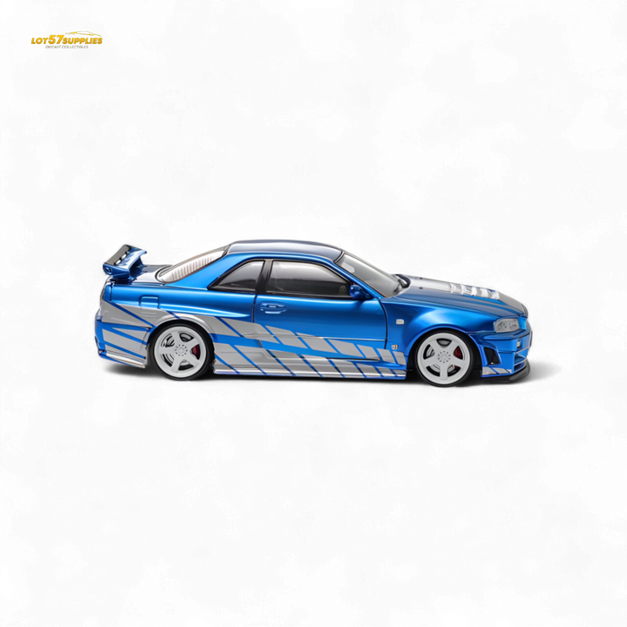 Fast Speed Skyline GT-R R34 Nismo Z-Tune Blue 1:64 - for just $36.99! 