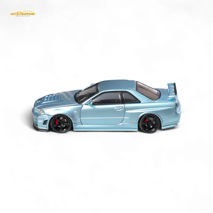 Fuji Skyline R34 GT-R Nismo Z-Tune Ice Blue 1:64 - for just $34.99! 