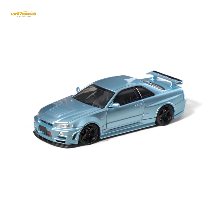 Fuji Skyline R34 GT-R Nismo Z-Tune Ice Blue 1:64 - for just $34.99! 