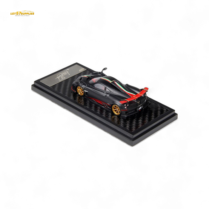 LCD Pagani Imola Matte Black Carbon Italian Stripe 1:64 - for just $39.99! 