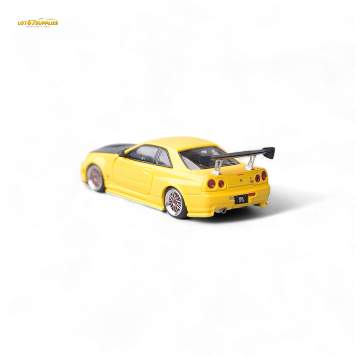 Focal Horizon Nissan Skyline GT-R R34 Z-Tune Carbon-Hood Version Yellow 1:64 - for just $38.99! 