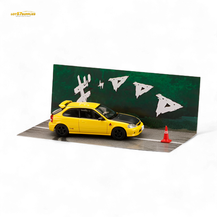 Hobby Japan Honda Civic EK9 Yellow 1:64 - for just $29.99! 
