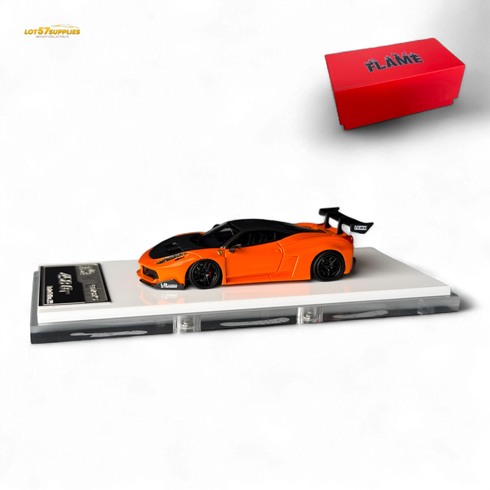 Flame Ferrari 458 LB Wide-Body Pearl Orange 1:64 - for just $79.99! 