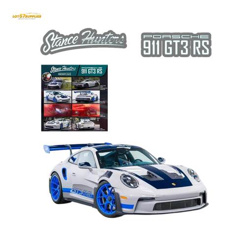 (Pre-Order) Stance Hunters Porsche 911 GT3 RS Blue Carbon 1:64 - for just $36.99! 