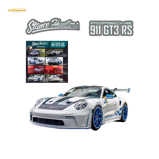 (Pre-Order) Stance Hunters Porsche 911 GT3 RS White 1:64 - for just $36.99! 