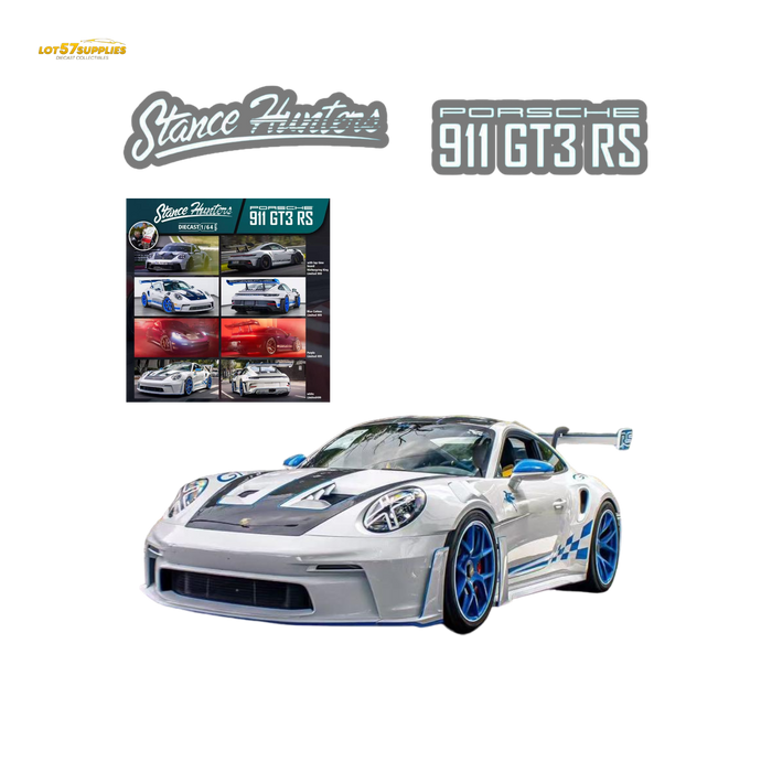 (Pre-Order) Stance Hunters Porsche 911 GT3 RS White 1:64 - for just $36.99! 