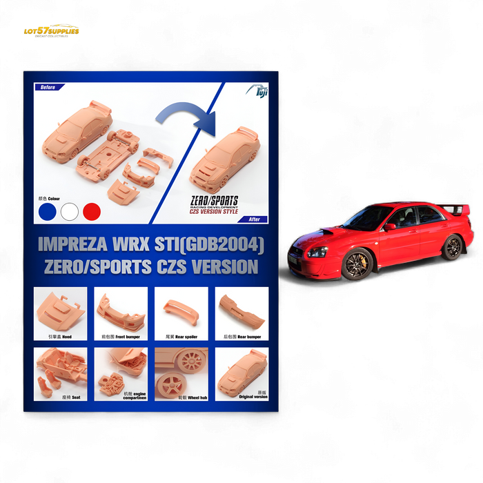 (Pre-Order) Fuji Impreza WRX STi Red 1:64 - for just $44.99! 