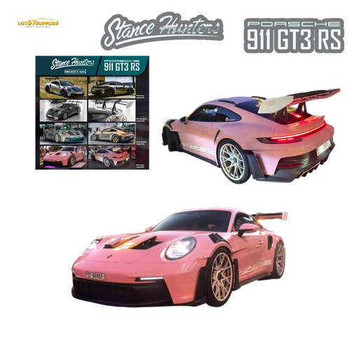 (Pre-Order) Stance Hunters Porsche 911 GT3 RS (992) Pink Sakura 1:64 - for just $36.99! 