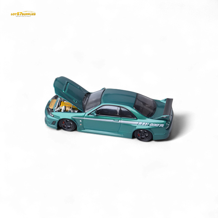 Focal Horizon Nissan Skyline GT-R R33 Nismo 400R Champion Green 1:64 - for just $37.99! 