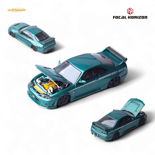 Focal Horizon Nissan Skyline GT-R R33 Nismo 400R Champion Green 1:64 - for just $37.99! 