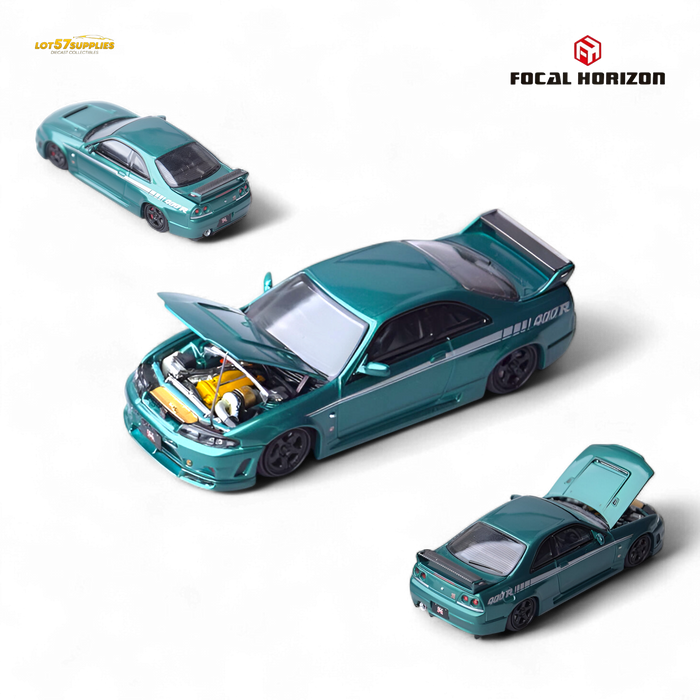 Focal Horizon Nissan Skyline GT-R R33 Nismo 400R Champion Green 1:64 - for just $37.99! 