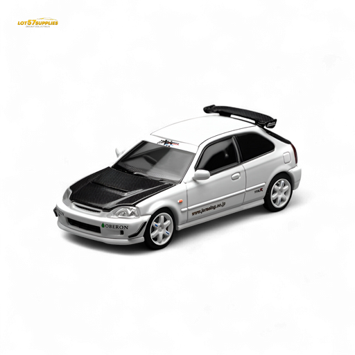 (Pre-Order) Motorhelix Honda Civic Type R EK9 J's Racing Livery White 1:64 - for just $34.99! 