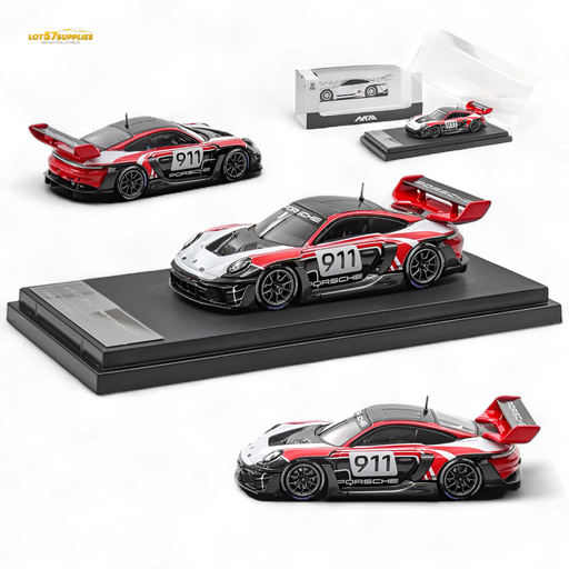 (Pre-Order) HKM Porsche 911 GT3 R Rennsport Red-White 1:64 - for just $36.99! 