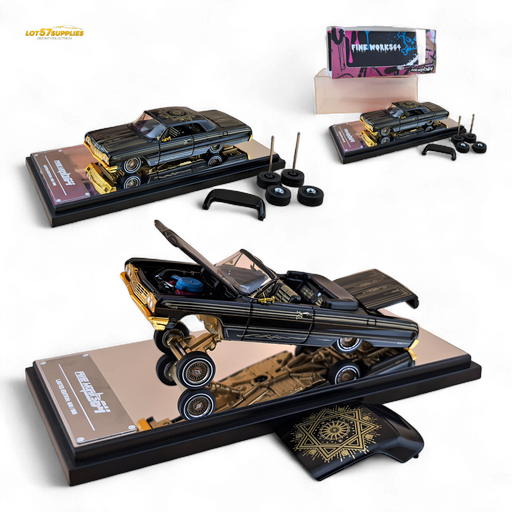 Fine Works64 Chevrolet Impala Lowrider Black Gold Livery 1:64 - for just $42.99! 