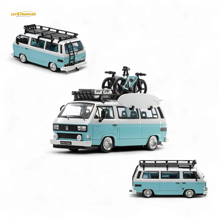 Mortal VW T3 Lowrider Van Tiff Blue + White 1:64 - for just $39.99! 