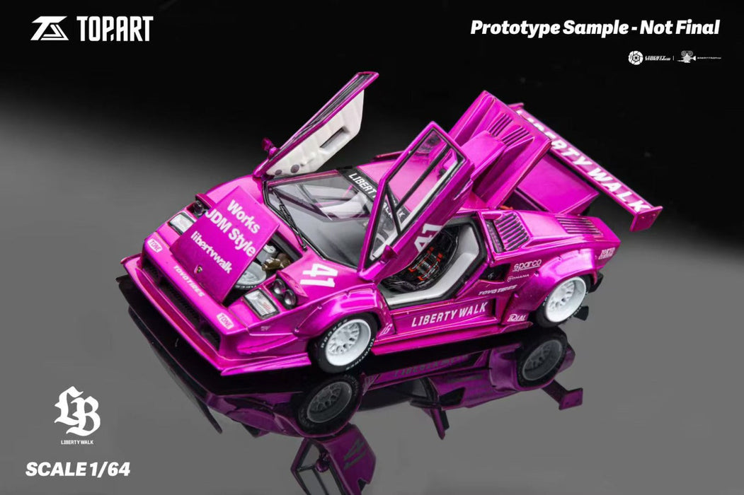 Topart Lamborghini Countach LBWK Flash Pink White 1:64 - for just $119.99! 