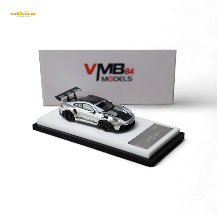 (Pre-Order) VMB Porsche 992 GT3 RS GT Silver 1:64 - for just $99.99! 
