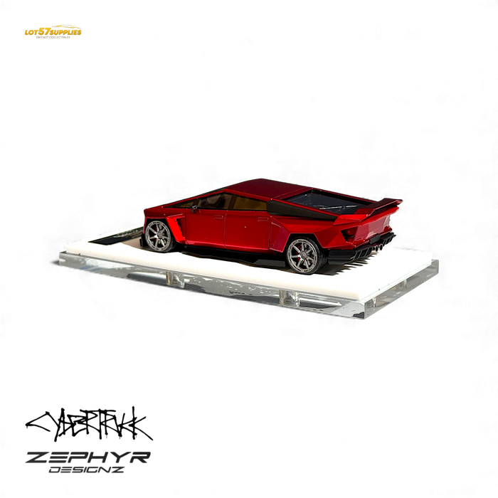 404ERROR Tesla Cybertruck Custom Widebody Lowered - Metallic Red 1:64 - for just $89.99! 