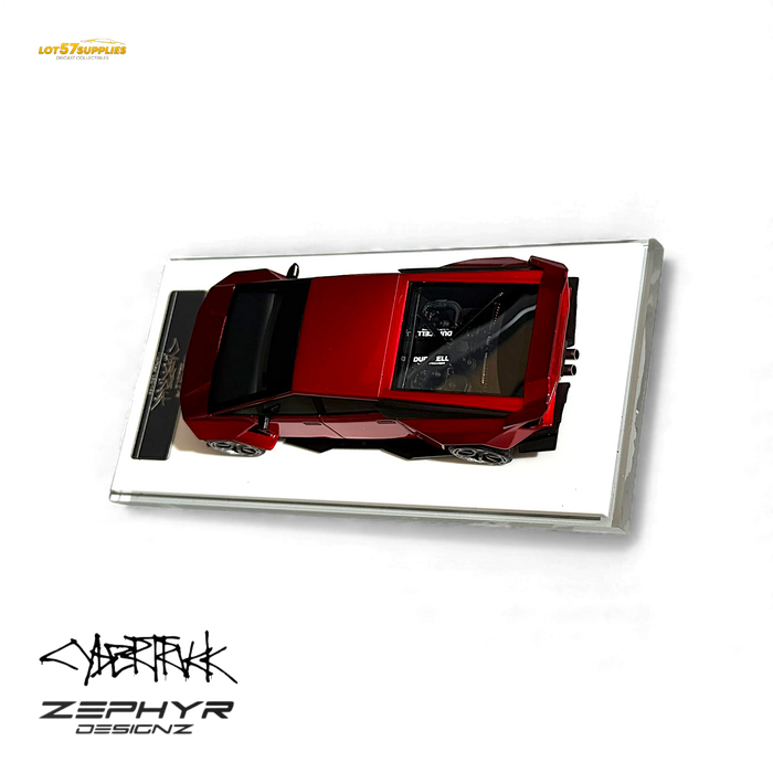 404ERROR Tesla Cybertruck Custom Widebody Lowered - Metallic Red 1:64 - for just $89.99! 