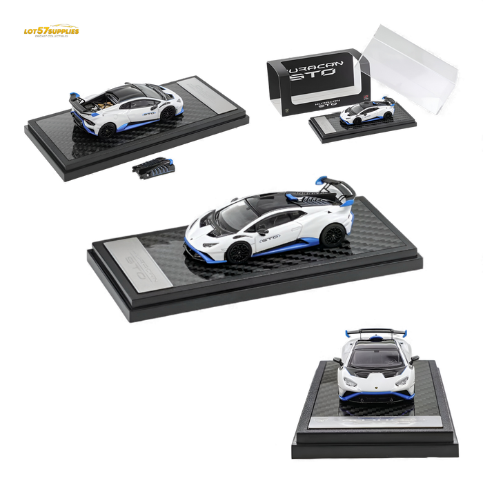 (Pre-Order) LCD Lamborghini Huracan STO White 1:64 - for just $39.99! 