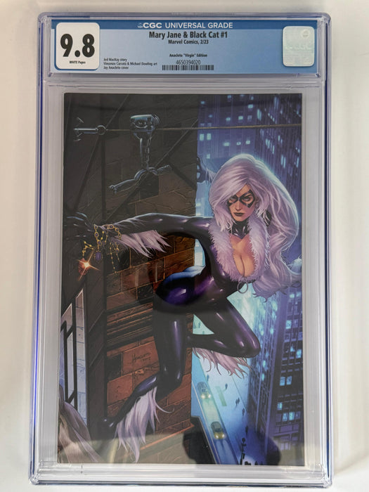 Mary Jane & Black Cat #1 CGC 9.8 Blue Label Anacleto Exclusive Var - for just $85! 