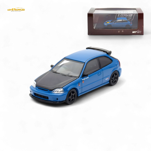 Motorhelix Honda Civic EK9 Malaysia Limited Edition - Blue 1:64 - for just $42.99! 