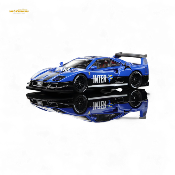 Demon King Auto F40 LB-Works Wide-Body Gull Wing Gate Modified - Inter Milan Livery 1:64 - for just $44.99! 