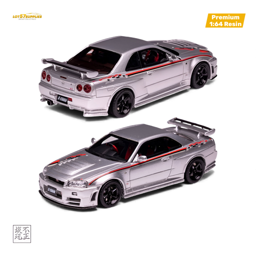 Cars' Lounge Nissan Skyline GT-R R34 Z-TUNE Nismo Edition Silver 1:64 - for just $84.99! 