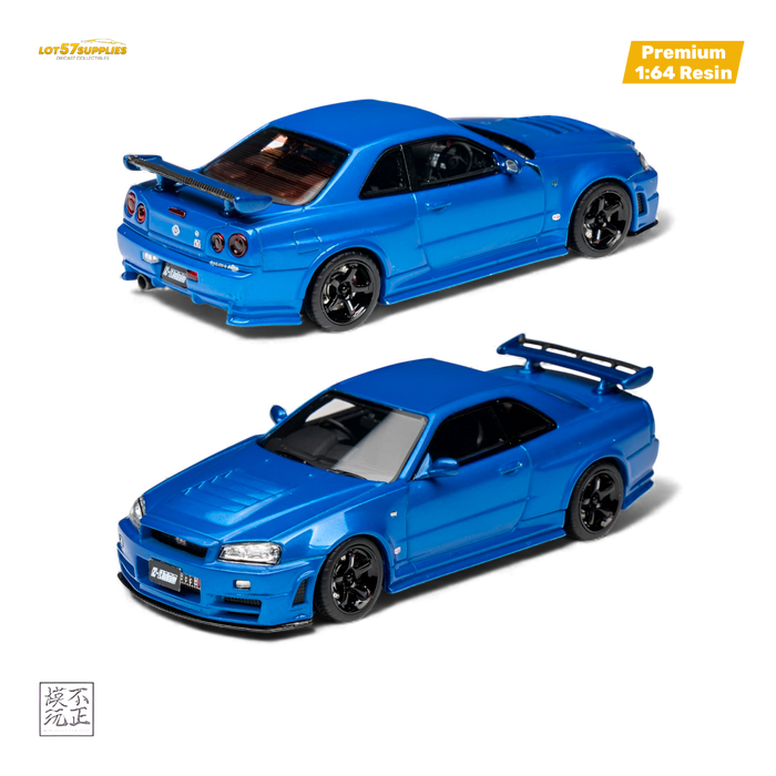 Cars' Lounge Nissan Skyline GT-R R34 Z-TUNE Bayside Blue 1:64 - for just $84.99! 