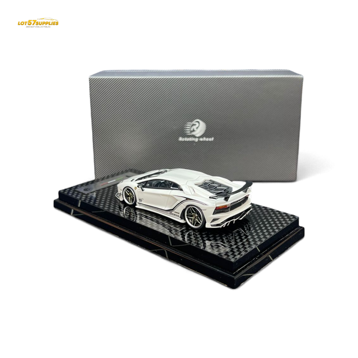 Rotating Wheel Rowen Aventador S - Pearl White 1/64 - for just $94.99! 